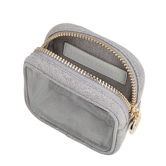 Stoney Clover Lane Mini Pouch clear Heather nwt gray - Picture 4 of 7